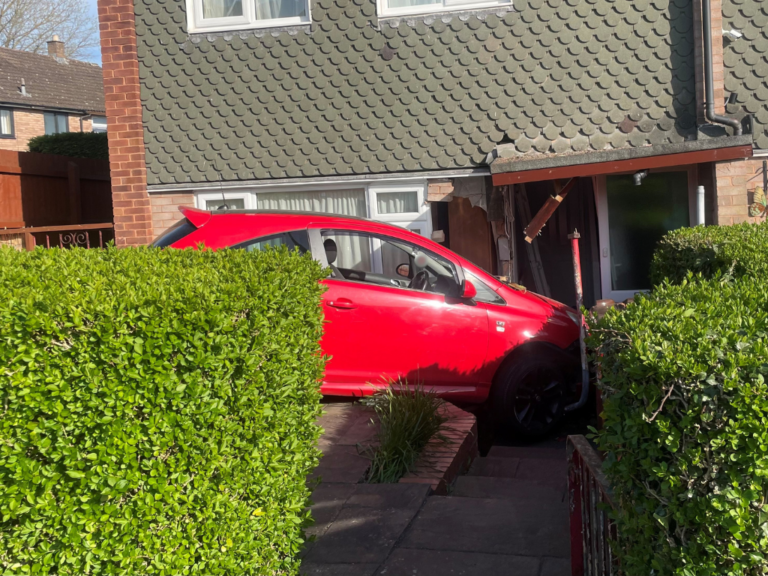 One Hell of a Bang: The Moment a Car Crashed into a House on a City Street.